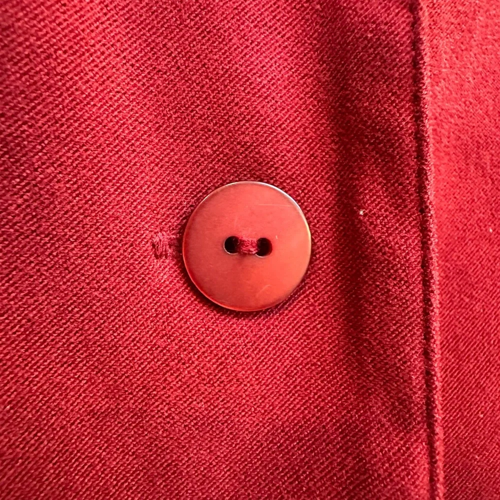 Vintage Coldwater Creek Red Faux Suede Lightweight Jacket Blouse Plus Size 3X